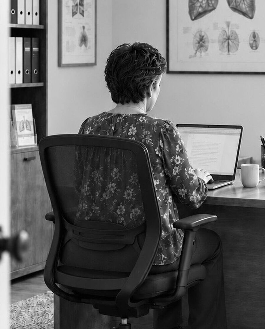 A desk in a consulting room