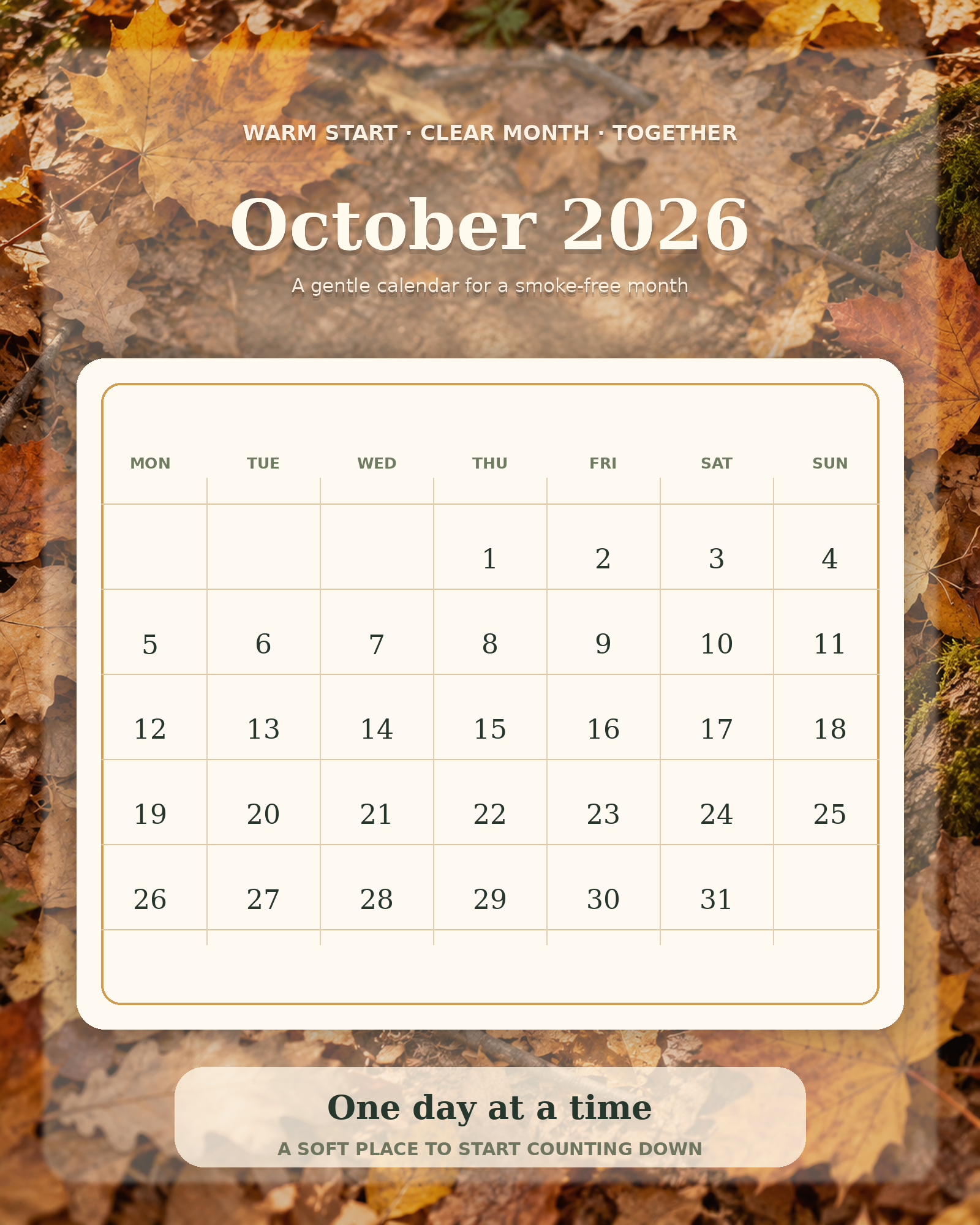 Stoptober for Practitioners: A Free 31-Day Quit Worksheet